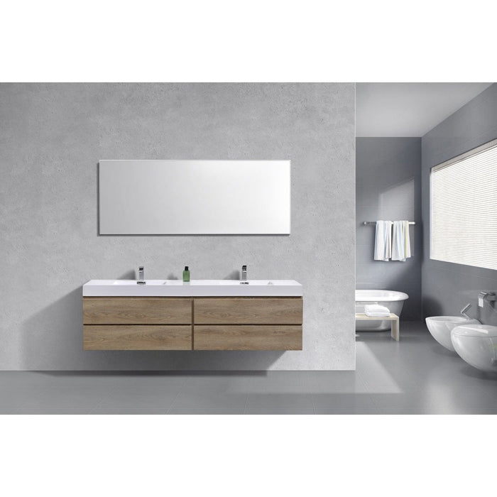 KubeBath Bliss Double Sink Wall Mount Modern Bathroom Vanity KubeBath