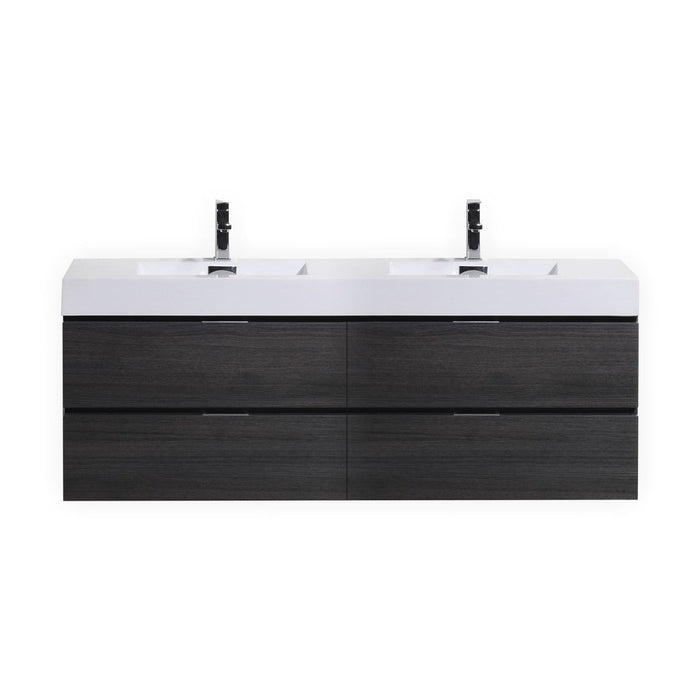 KubeBath Bliss Double Sink Wall Mount Modern Bathroom Vanity KubeBath
