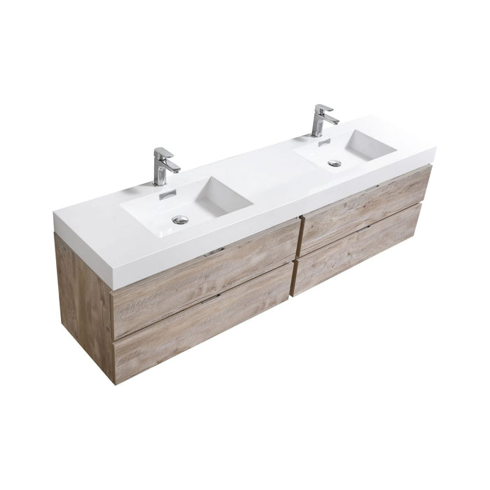 KubeBath Bliss Double Sink Wall Mount Modern Bathroom Vanity KubeBath
