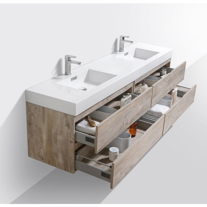 KubeBath Bliss Double Sink Wall Mount Modern Bathroom Vanity KubeBath