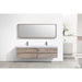 KubeBath Bliss Double Sink Wall Mount Modern Bathroom Vanity KubeBath