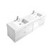 KubeBath Bliss Double Sink Wall Mount Modern Bathroom Vanity KubeBath
