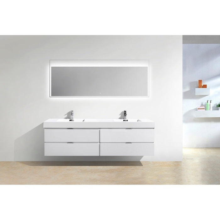 KubeBath Bliss Double Sink Wall Mount Modern Bathroom Vanity KubeBath