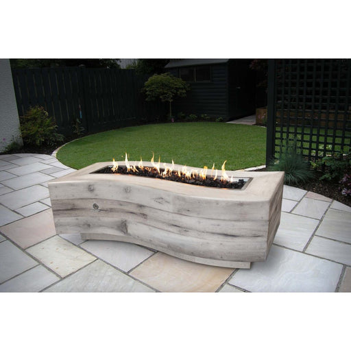 The Outdoor Plus Big Sur Fire Pit | Wood Grain Concrete The Outdoor Plus