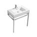 KubeBath Haus Stainless Steel Console with White Acrylic Sink KubeBath