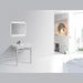 KubeBath Haus Stainless Steel Console with White Acrylic Sink KubeBath