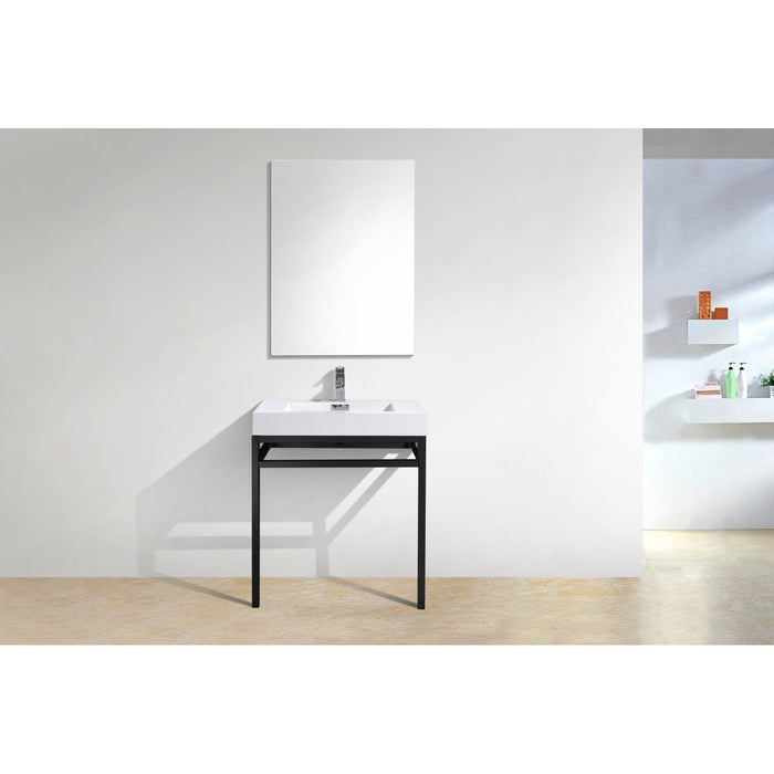 KubeBath Cisco Stainless Steel Console with Acrylic Sink KubeBath
