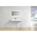 KubeBath Haus Stainless Steel Console with White Acrylic Sink KubeBath