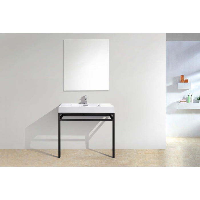 KubeBath Cisco Stainless Steel Console with Acrylic Sink KubeBath