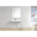 KubeBath Haus Stainless Steel Console with White Acrylic Sink KubeBath
