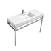 KubeBath Haus Stainless Steel Console with White Acrylic Sink KubeBath