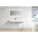 KubeBath Haus Stainless Steel Console with White Acrylic Sink KubeBath