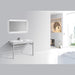 KubeBath Haus Stainless Steel Console with White Acrylic Sink KubeBath