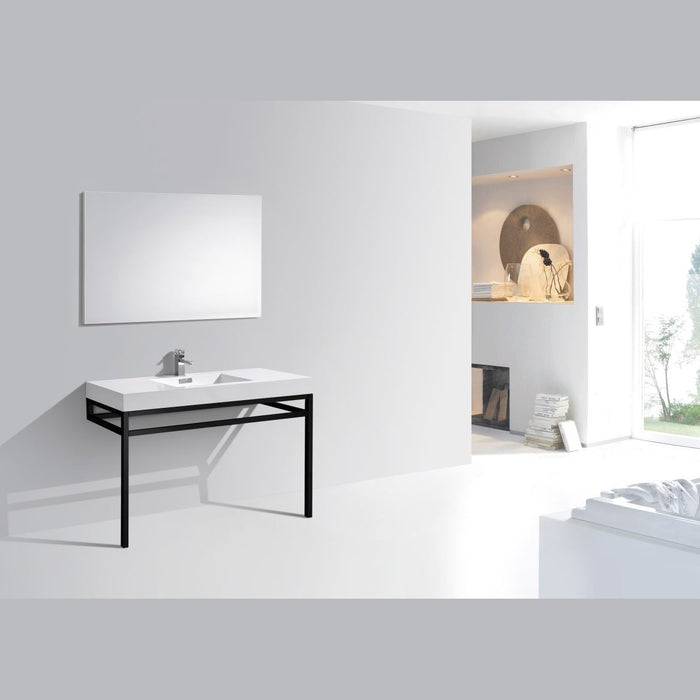 KubeBath Cisco Stainless Steel Console with Acrylic Sink KubeBath