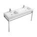 KubeBath Haus 60" Stainless Steel Console with White Acrylic Sink KubeBath