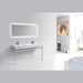 KubeBath Haus 60" Stainless Steel Console with White Acrylic Sink KubeBath