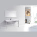KubeBath Haus 60" Stainless Steel Console with White Acrylic Sink KubeBath