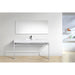 KubeBath Haus 60" Stainless Steel Console with White Acrylic Sink KubeBath