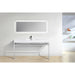 KubeBath Haus 60" Stainless Steel Console with White Acrylic Sink KubeBath