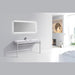 KubeBath Haus 60" Stainless Steel Console with White Acrylic Sink KubeBath