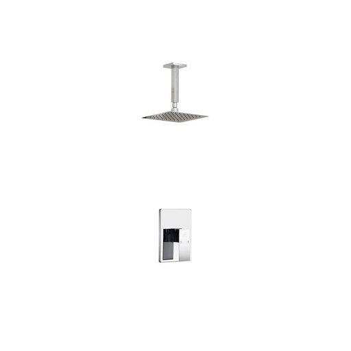 KubeBath Aqua Piazza Shower Set with Ceiling Mount Square Rain Shower KubeBath