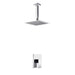 KubeBath Aqua Piazza Shower Set with Ceiling Mount Square Rain Shower KubeBath