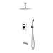 KubeBath Aqua Piazza Shower Set with Ceiling Mount Square Rain Shower, Handheld and Tub Filler KubeBath