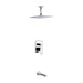 KubeBath Aqua Piazza Shower Set with Ceiling Mount Square Rain Shower and Tub Filler KubeBath