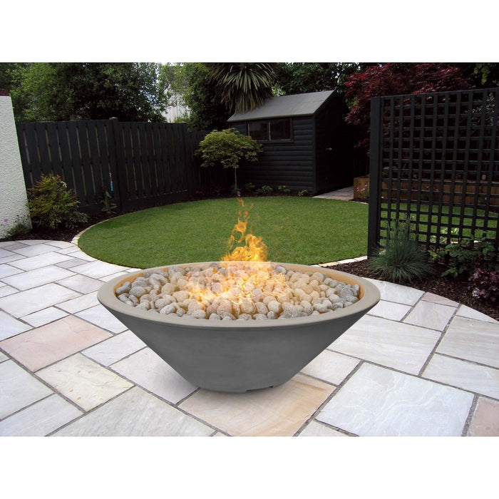 The Outdoor Plus Cazo Fire Pit Narrow Ledge | GFRC Concrete | Metal Powder Coat The Outdoor Plus