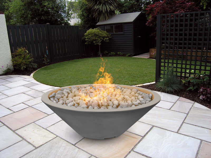 The Outdoor Plus Cazo 48" Fire Pit Narrow Ledge Powder Coated | Low Voltage Electronic Ignition