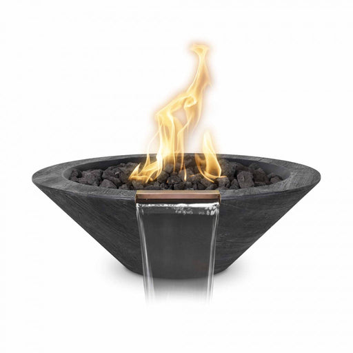 The Outdoor Plus Cazo Fire & Water Bowl | Wood Grain Concrete The Outdoor Plus