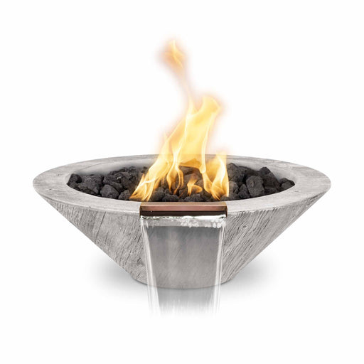 The Outdoor Plus Cazo Fire & Water Bowl | Wood Grain Concrete The Outdoor Plus