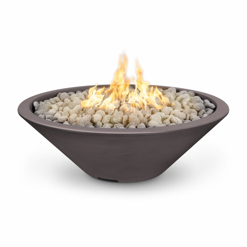 The Outdoor Plus Cazo 48" Fire Pit Narrow Ledge Powder Coated | Plug & Play Electronic Ignition