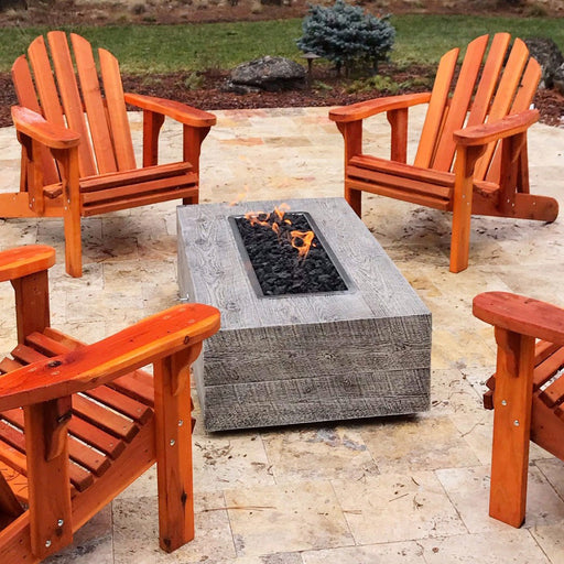 The Outdoor Plus Coronado Fire Pit | Wood Grain Concrete The Outdoor Plus