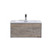 KubeBath Divario 30" Nature Wood Wall Mount Modern Bathroom Vanity KubeBath