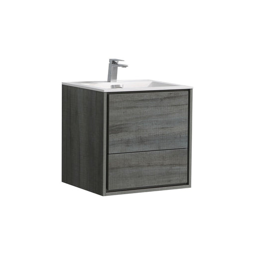 KubeBath DeLusso Wall Mount Modern Bathroom Vanity KubeBath