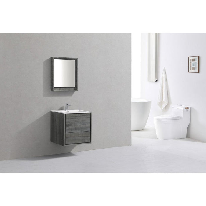 KubeBath DeLusso Wall Mount Modern Bathroom Vanity KubeBath