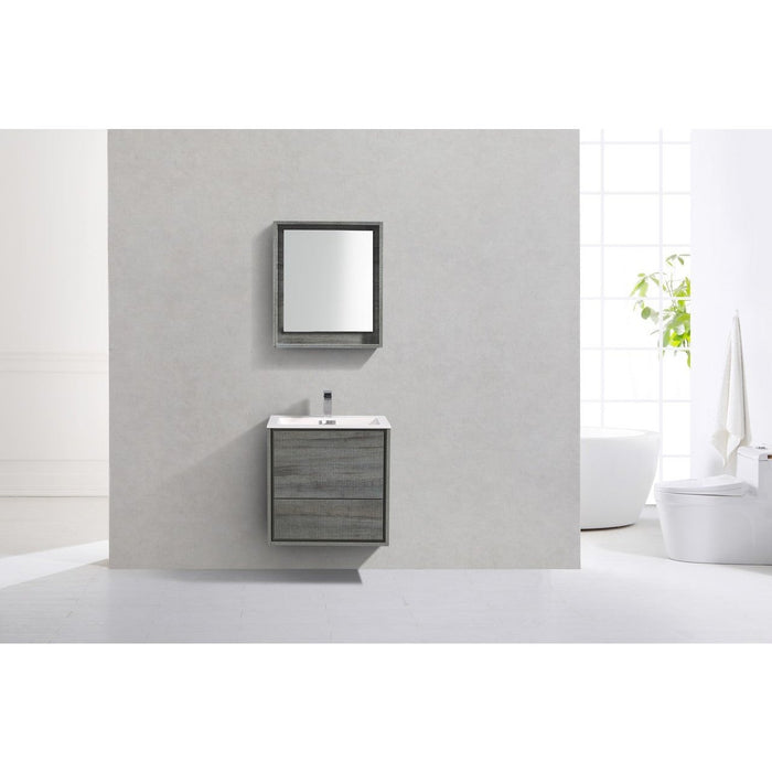 KubeBath DeLusso Wall Mount Modern Bathroom Vanity KubeBath