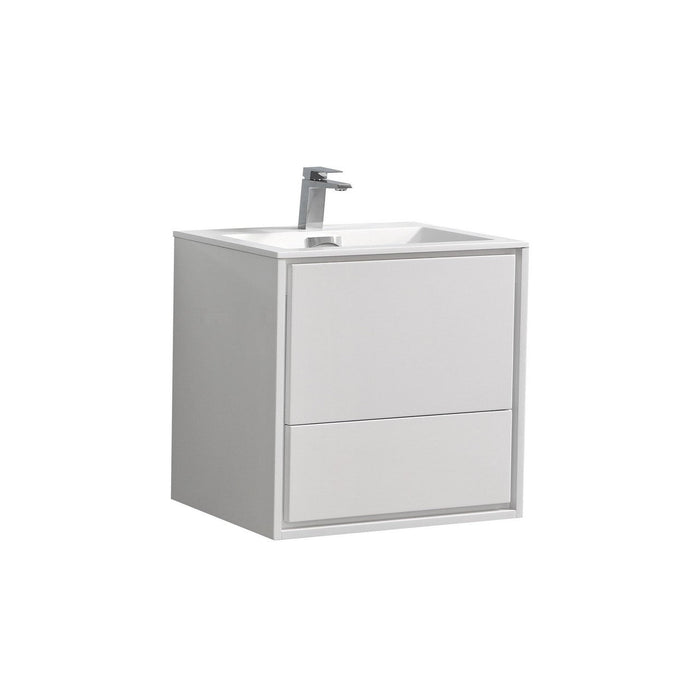 KubeBath DeLusso Wall Mount Modern Bathroom Vanity KubeBath