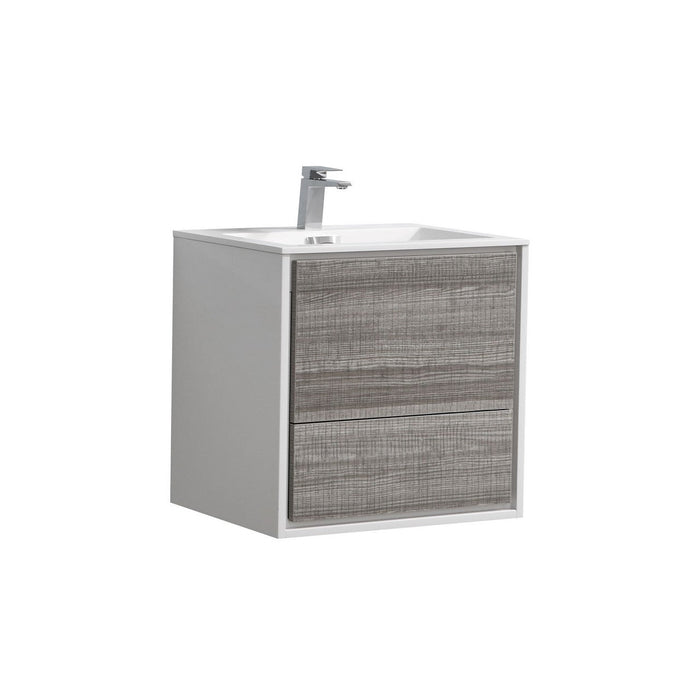 KubeBath DeLusso Wall Mount Modern Bathroom Vanity KubeBath