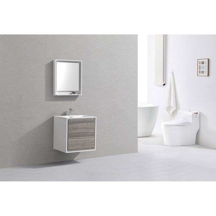 KubeBath DeLusso Wall Mount Modern Bathroom Vanity KubeBath
