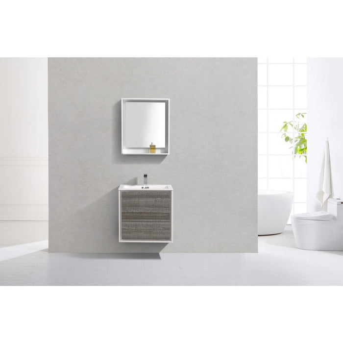 KubeBath DeLusso Wall Mount Modern Bathroom Vanity KubeBath