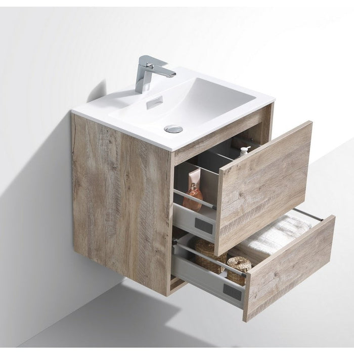 KubeBath DeLusso Wall Mount Modern Bathroom Vanity KubeBath
