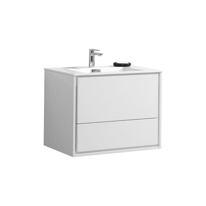 KubeBath DeLusso Wall Mount Modern Bathroom Vanity KubeBath