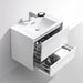 KubeBath DeLusso Wall Mount Modern Bathroom Vanity KubeBath