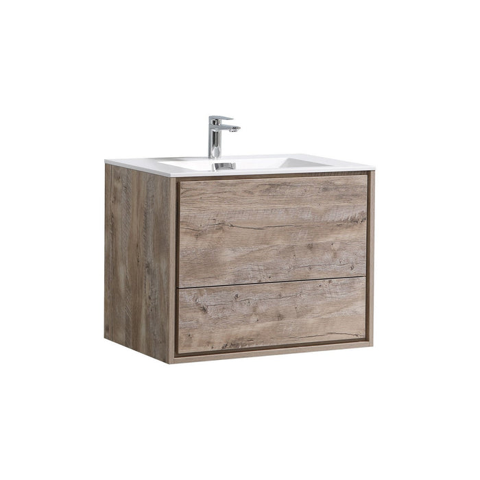 KubeBath DeLusso Wall Mount Modern Bathroom Vanity KubeBath