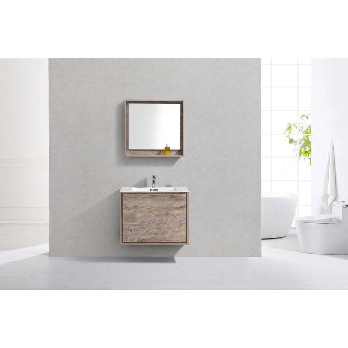 KubeBath DeLusso Wall Mount Modern Bathroom Vanity KubeBath