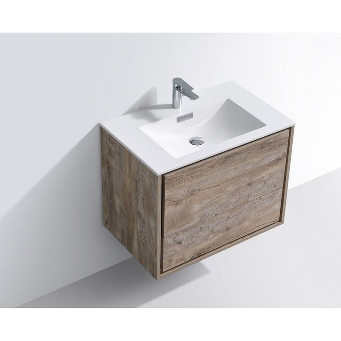 KubeBath DeLusso Wall Mount Modern Bathroom Vanity KubeBath