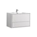 KubeBath DeLusso 36" Wall Mount Modern Bathroom Vanity KubeBath