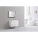 KubeBath DeLusso 36" Wall Mount Modern Bathroom Vanity KubeBath